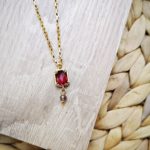 Ruby crystal necklace