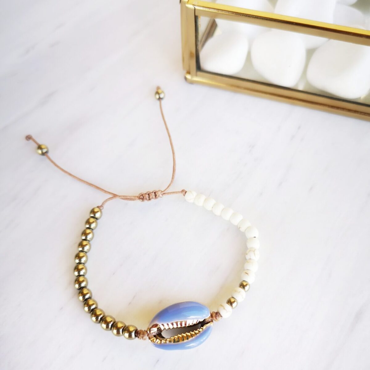 lila shell bracelet