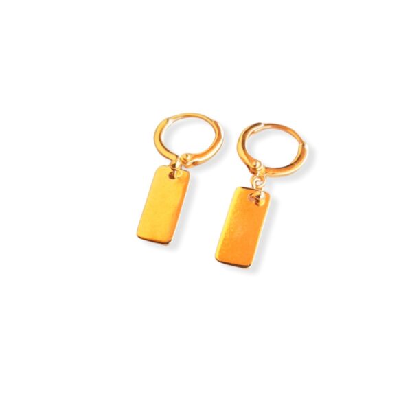 golden tag hoops