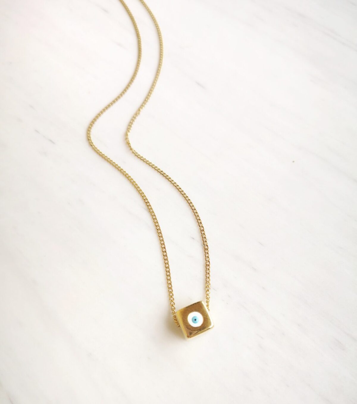 Turqoise Cube Charm necklace