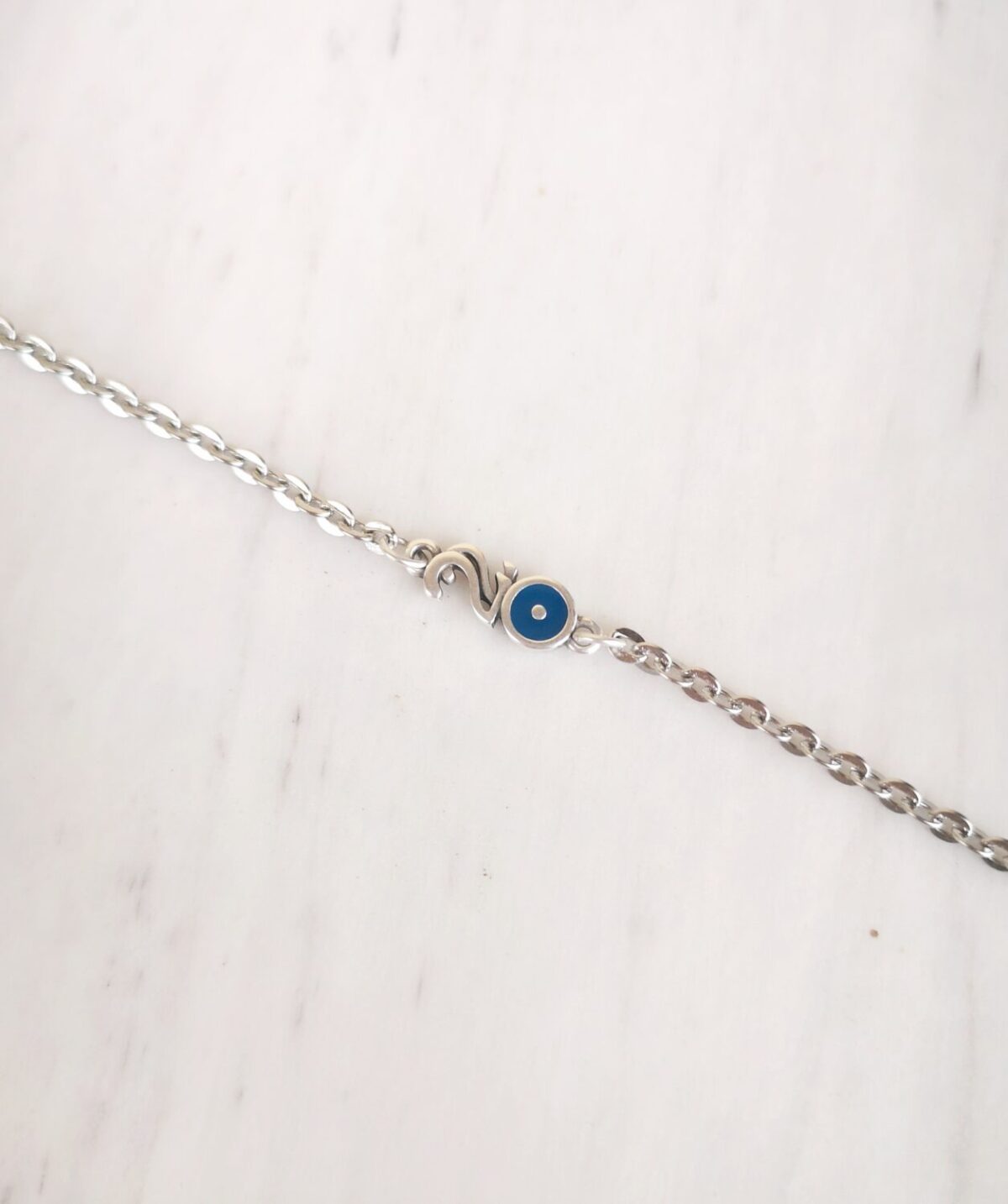 Blue Eye Chain Charm Bracelet