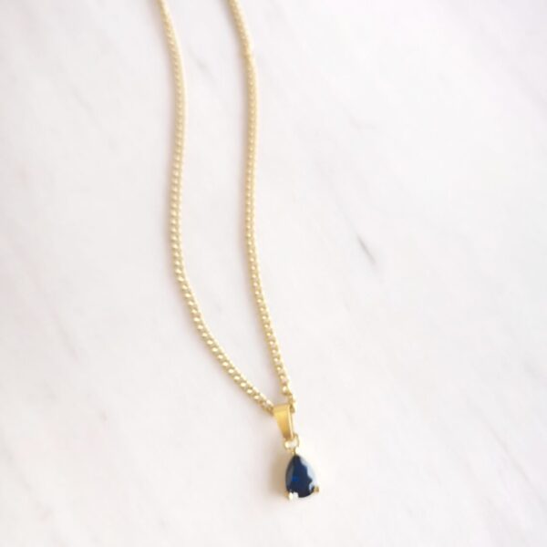 Blue Zircon Drop Necklace
