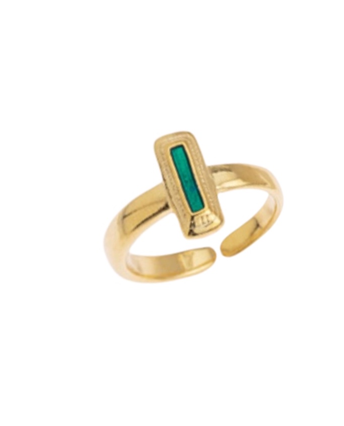 Emerald Rectangle Ring
