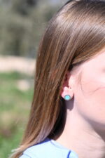 Turquoise Enameled Earrings
