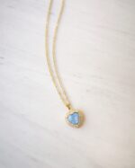 Blue heart necklace