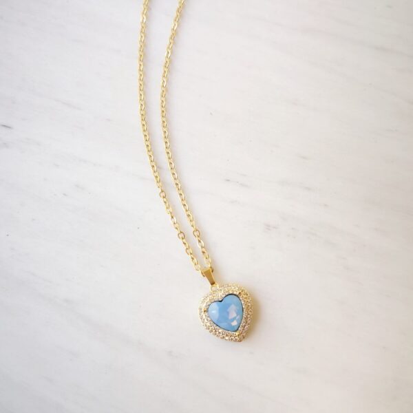 Blue heart necklace