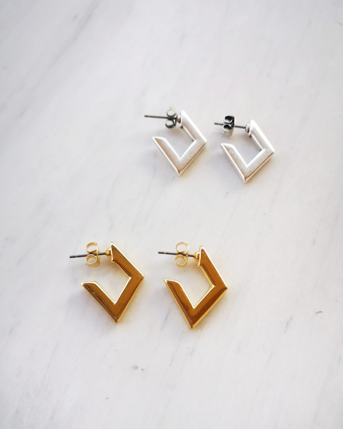 semi rhombus earrings