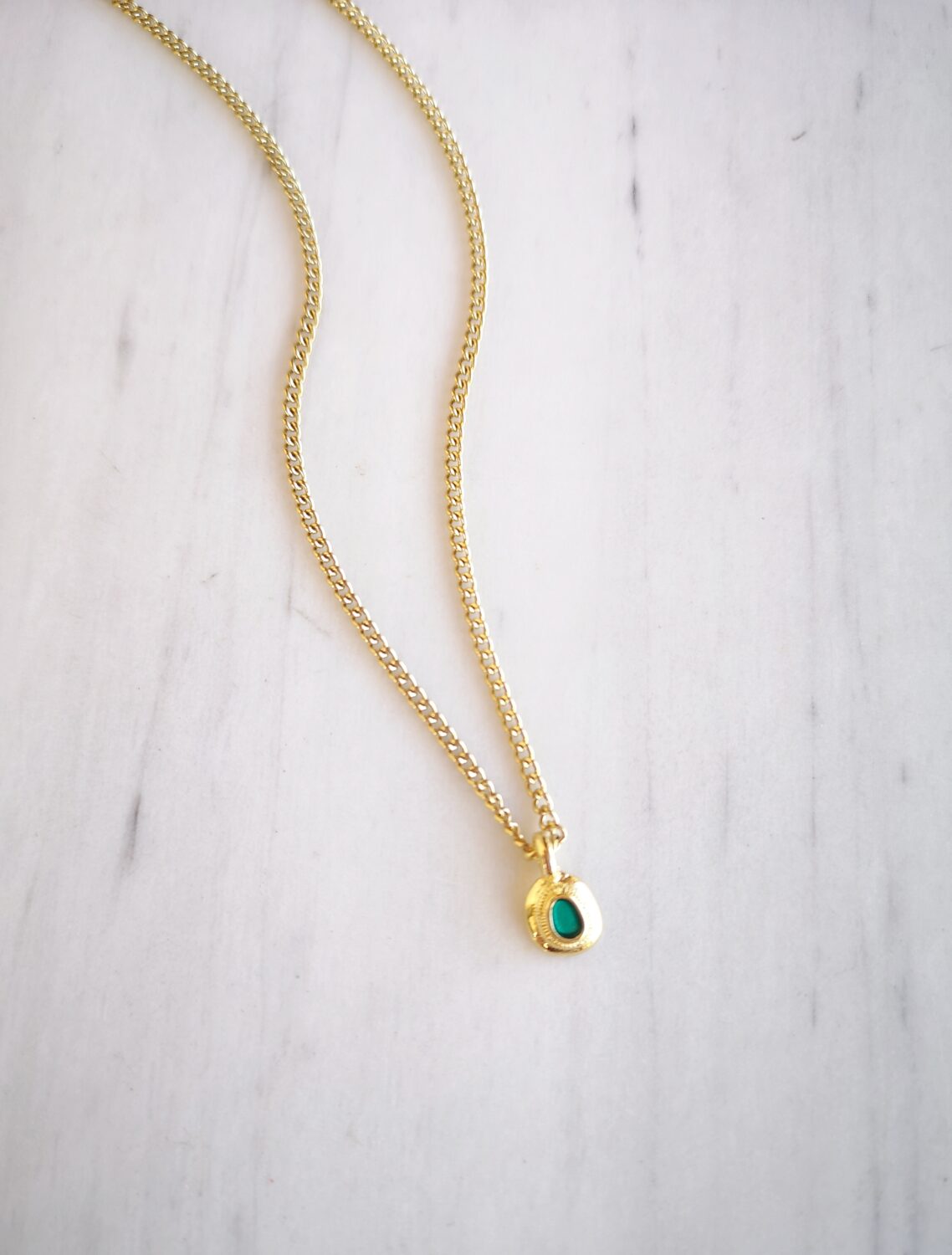Emerald drop Necklace