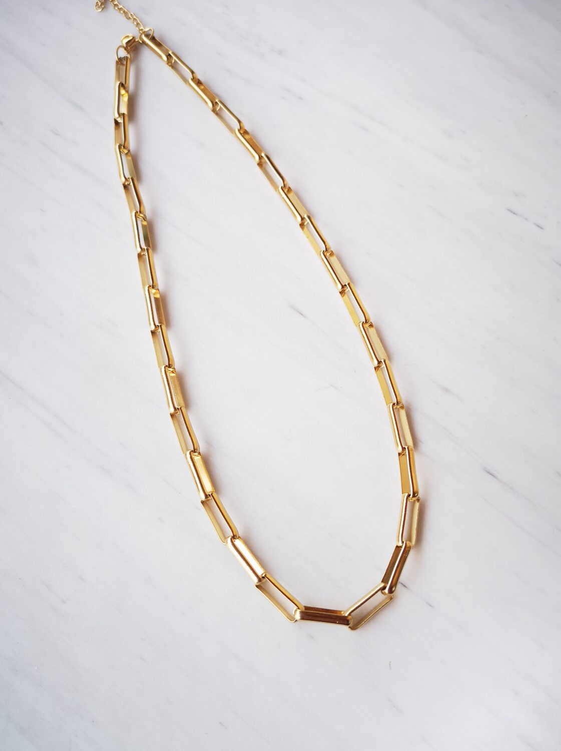 Large Rectangle chain necklace