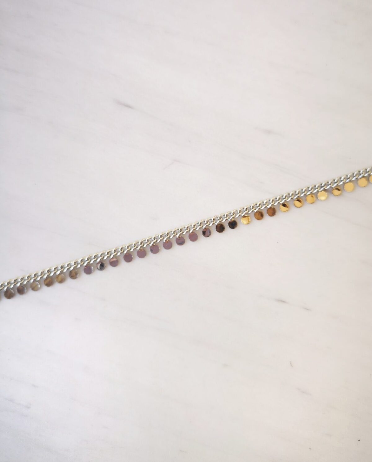 silver coin anklet