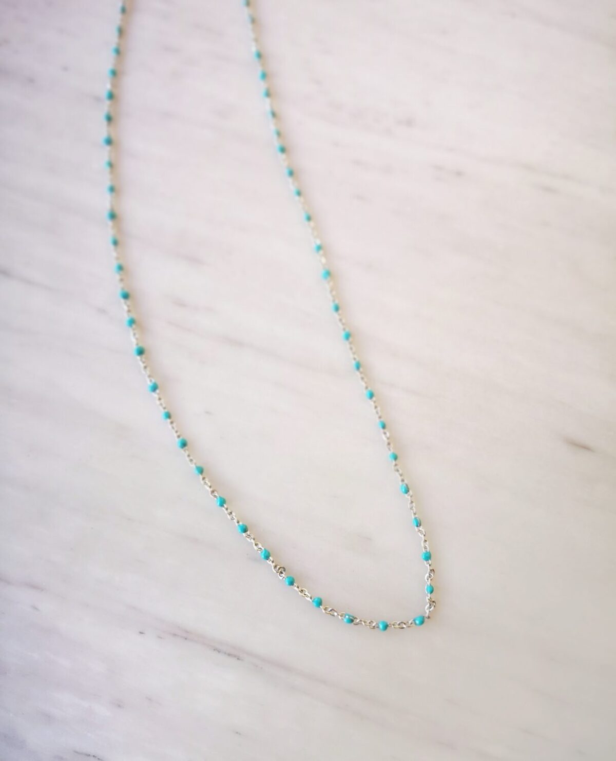 Turquoise rosary necklace