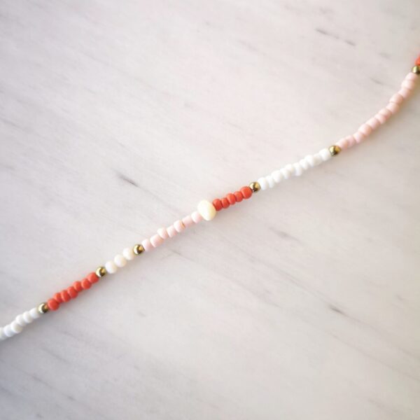 orange bead anklet