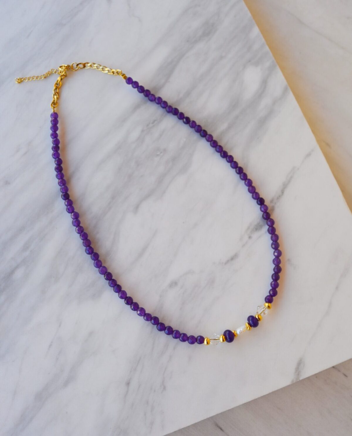 purple agate necklace