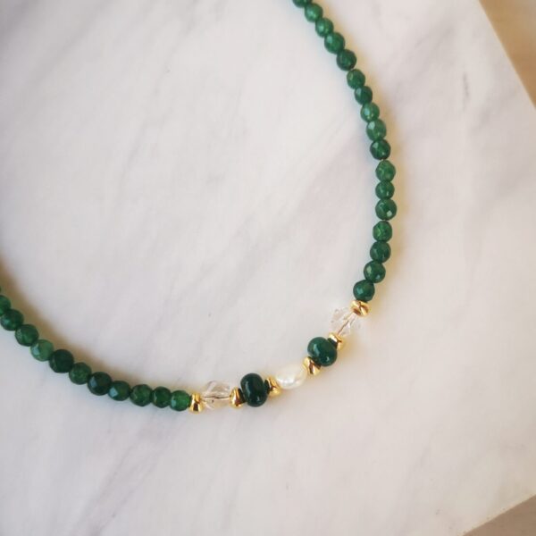 Green agate necklace