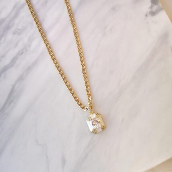 white marquise necklace