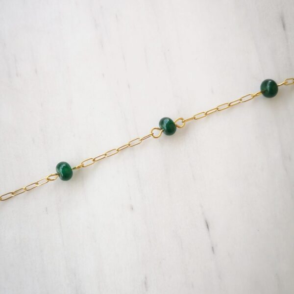 green agate chain bracelet