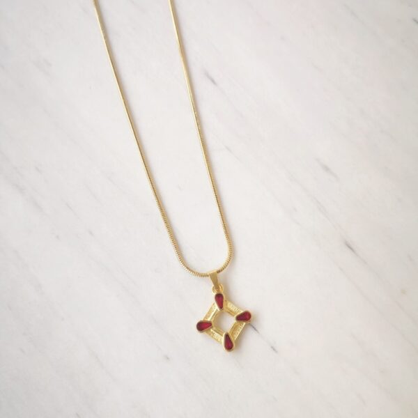 Red Rhombus Necklace
