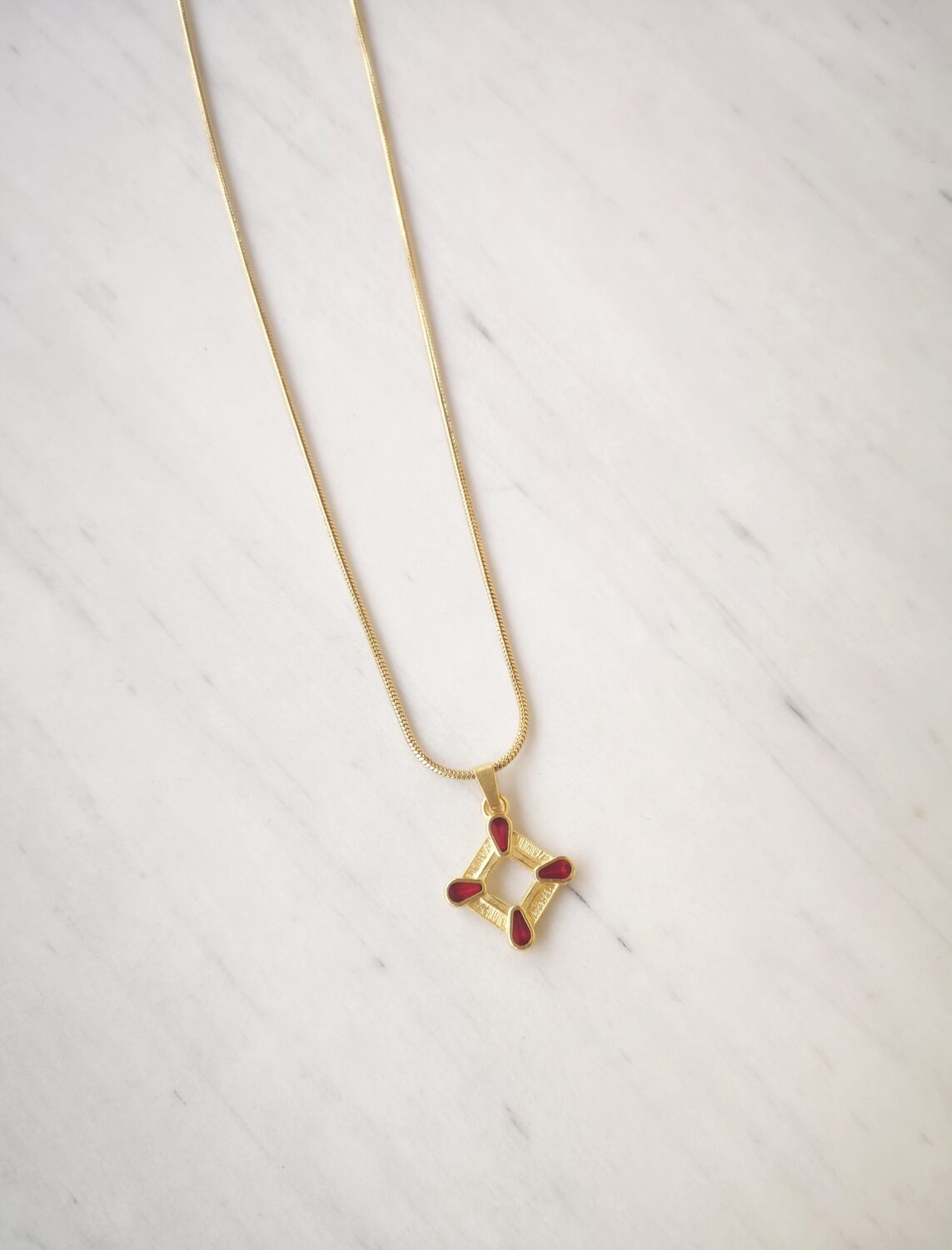 Red Rhombus Necklace