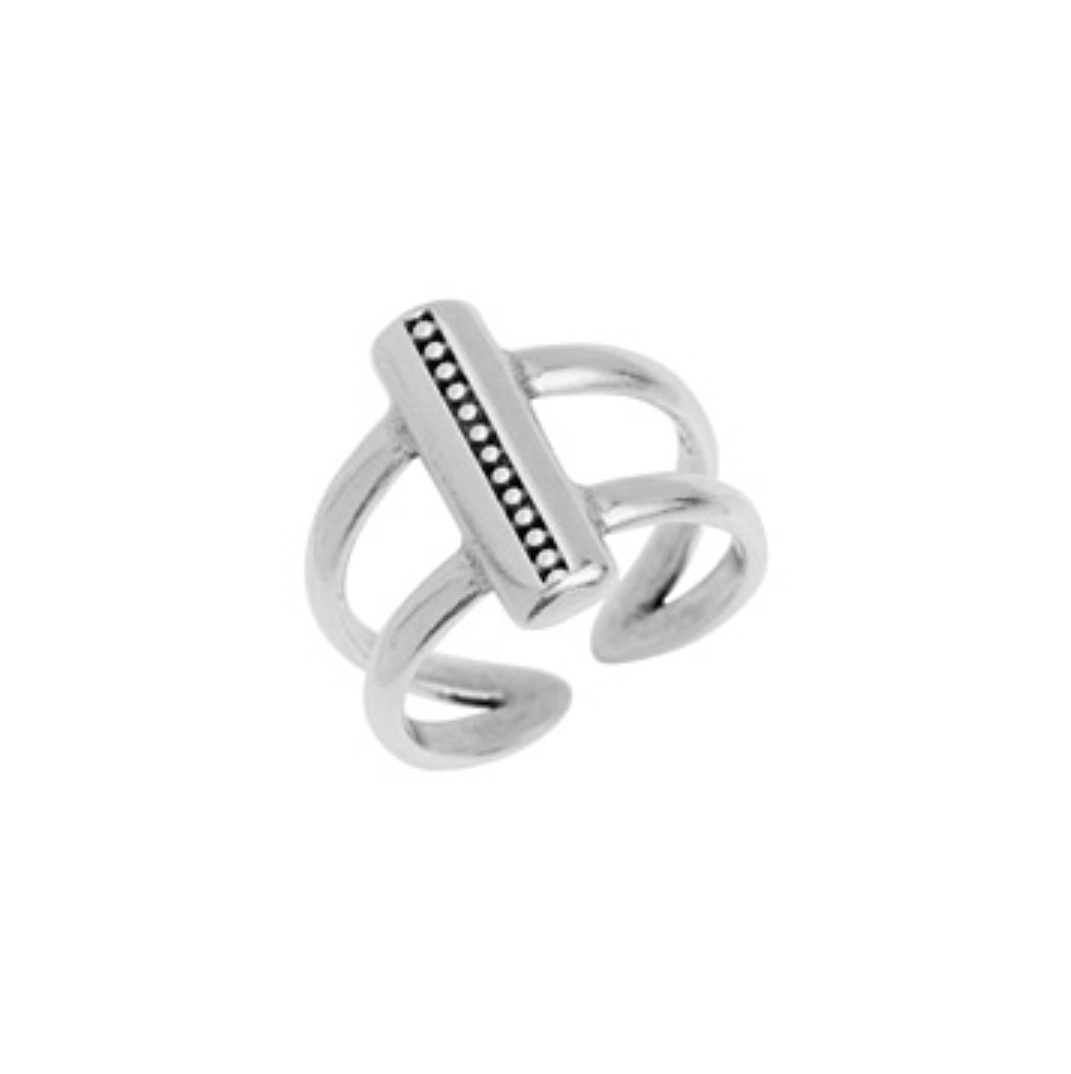 Silver Double Rectangle Ring