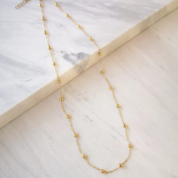 gold bead necklace