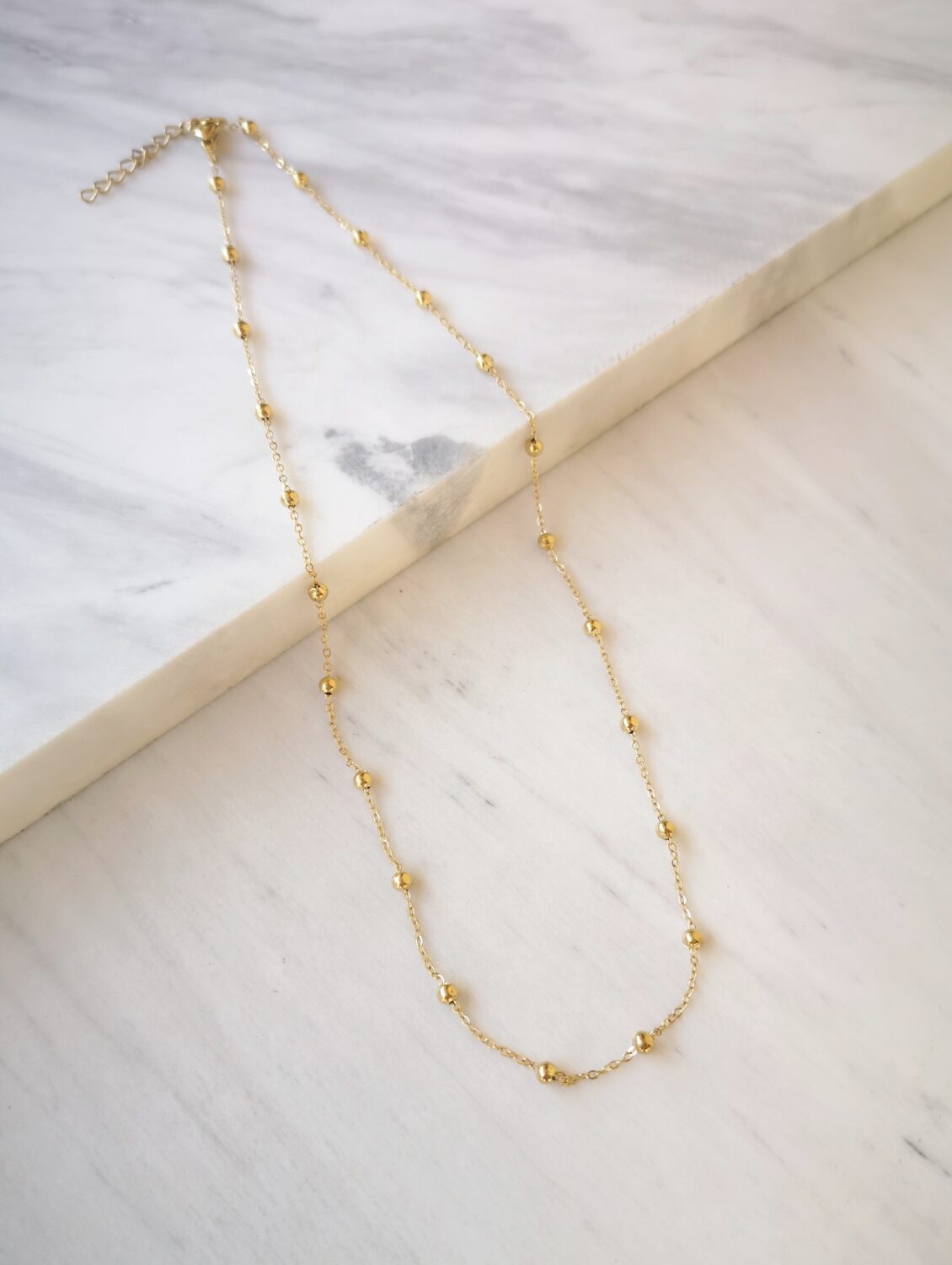 gold bead necklace
