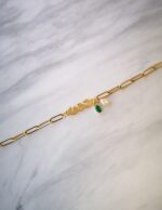 Emerald Zircon Charm Bracelet