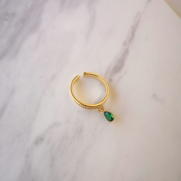 Emerald Zircon Ring