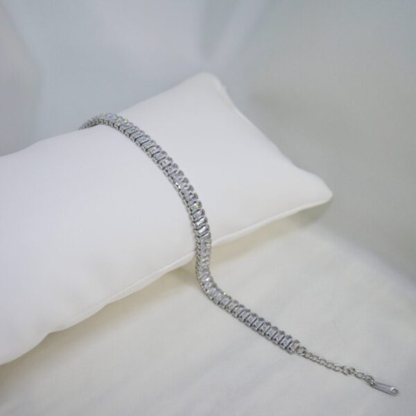 Crystal Zircon Riviera Bracelet-silver