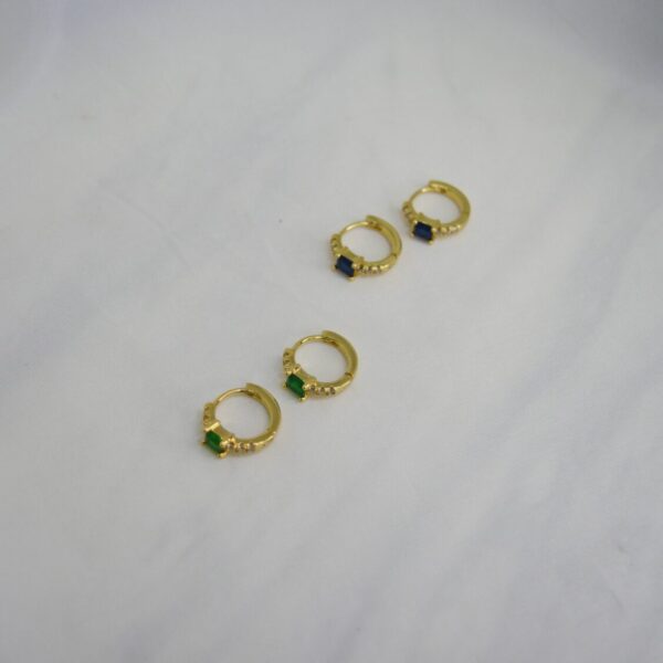 Square Crystal Hoops