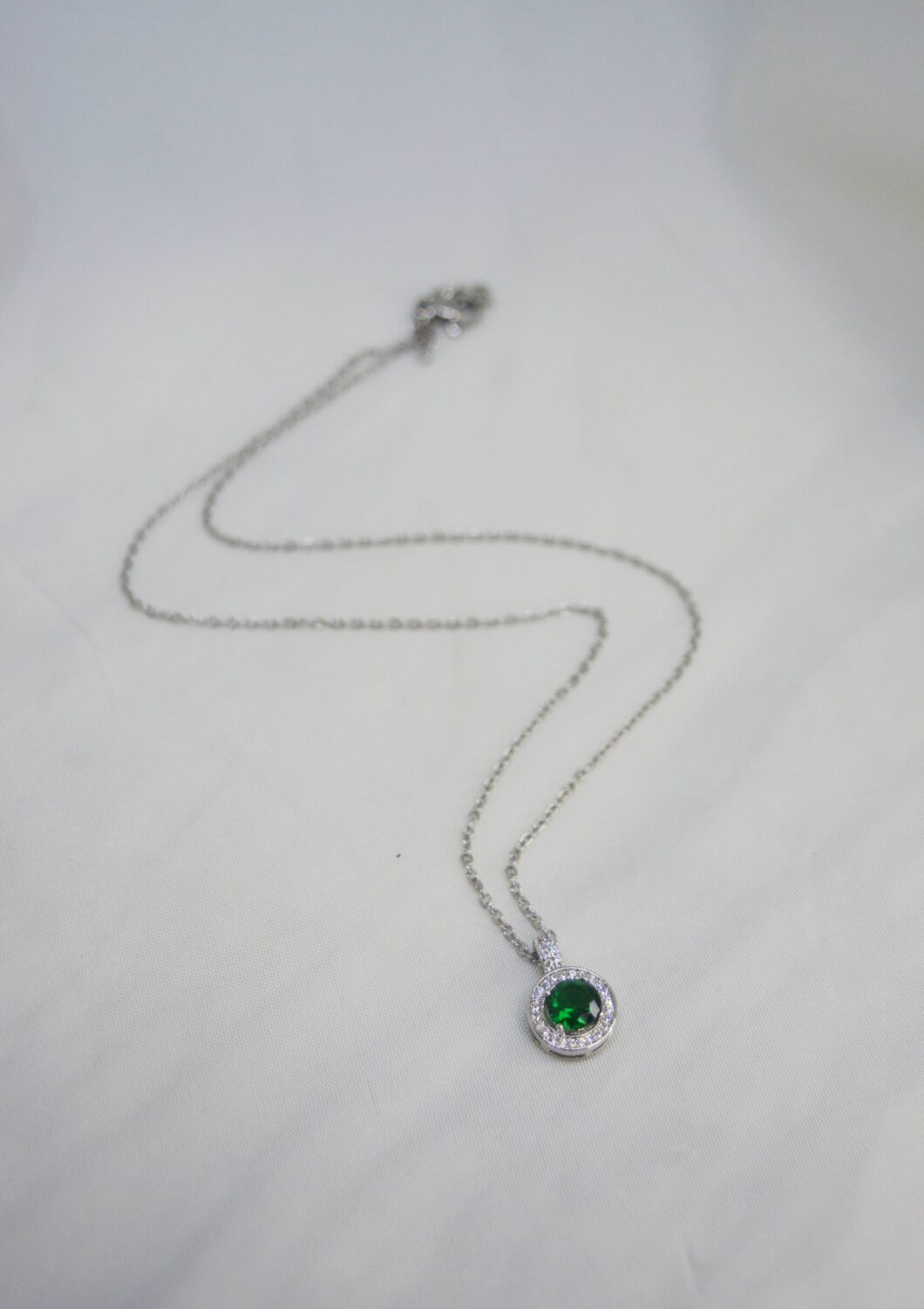 Green Crystal Round Necklace