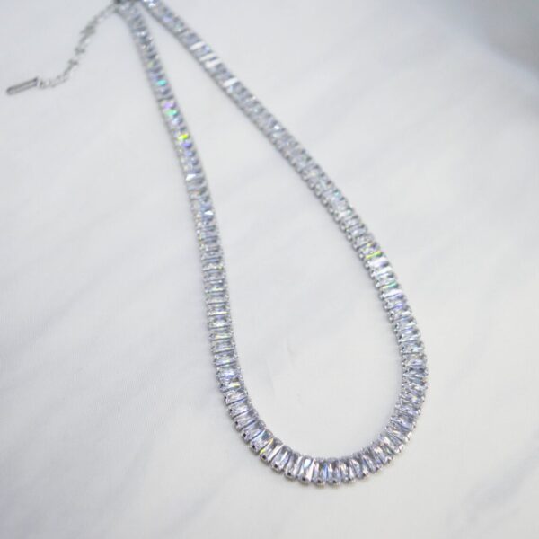 Zircon Riviera Necklace Silver