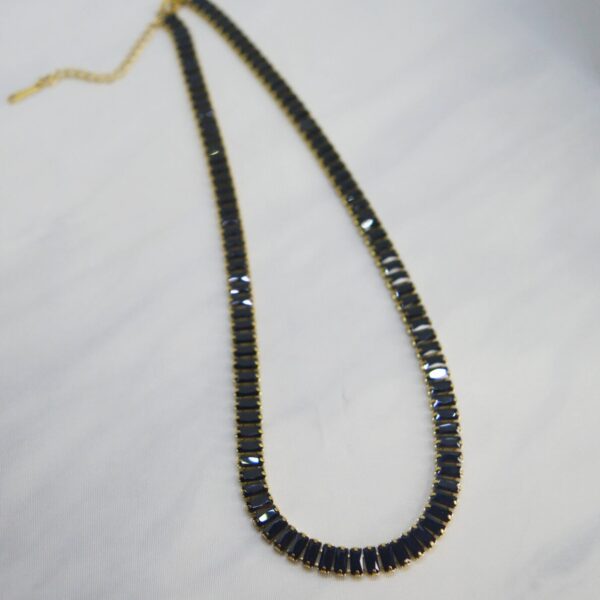 Black Zircon Riviera Necklace