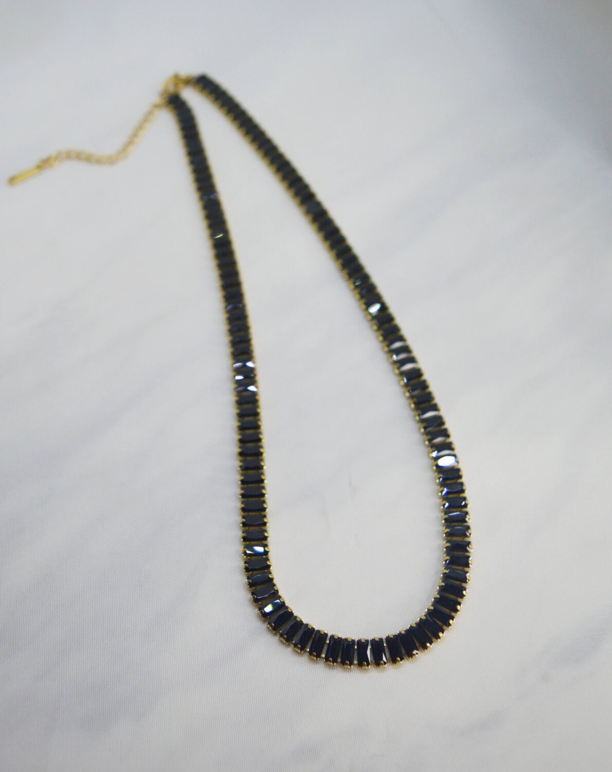 Black Zircon Riviera Necklace