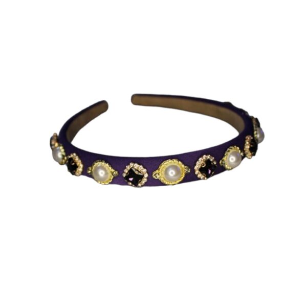 Purple Headband with strass