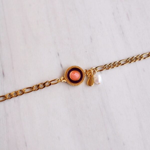 Orange Pearl Bracelet