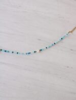 Blue Crystal Pearl Bracelet