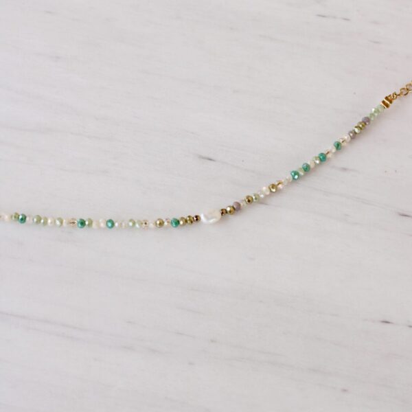 Green Crystal Pearl Bracelet