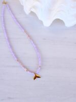 Purple Tail Bead Necklace