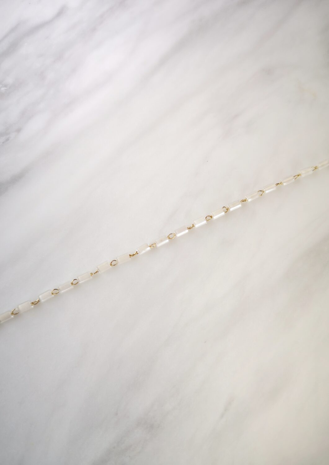 White Crystal Rosary Bracelet