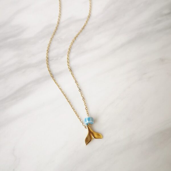 Turquoise washer Tail Necklace