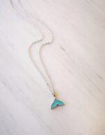Turquoise Tail Necklace Silver