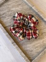 Red Checked Scrunchie