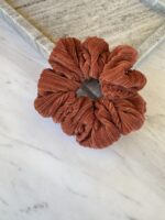 Orange Striped Scrunchie