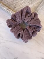 purple Striped Scrunchie