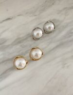 Round Pearl Earrings