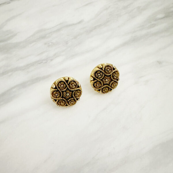 Gold Flower Vintage Earrings