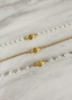 Pearl Rosary Charm Bracelet