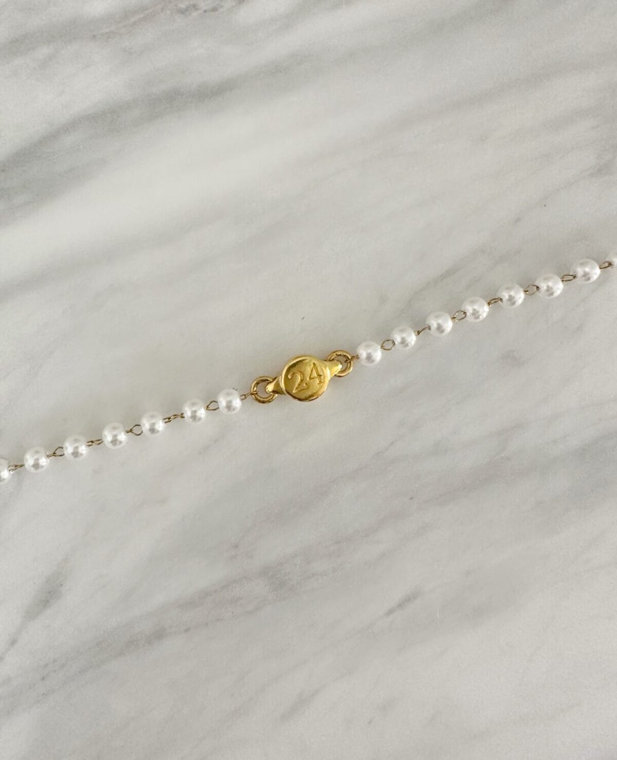 Pearl Rosary Charm Bracelet