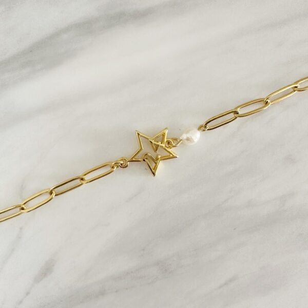 Pearl Star Charm Bracelet