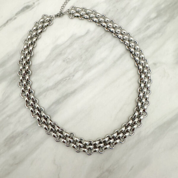 Knot Chain Necklace Silver